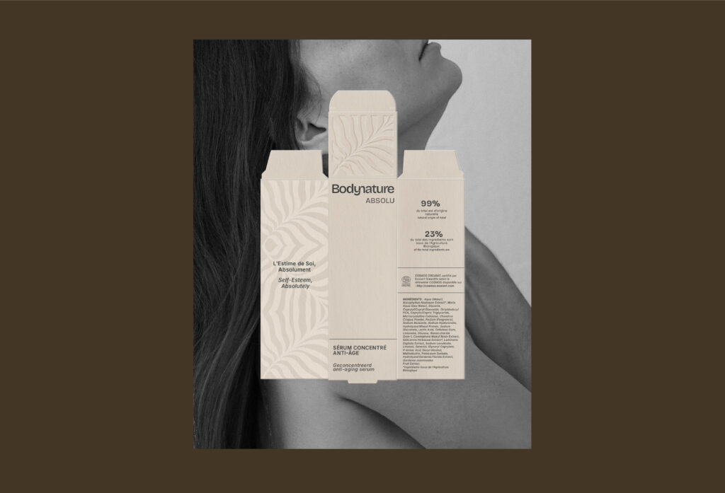 sérum soin visage packagingaBodynature gamme Absolu Anti-âge